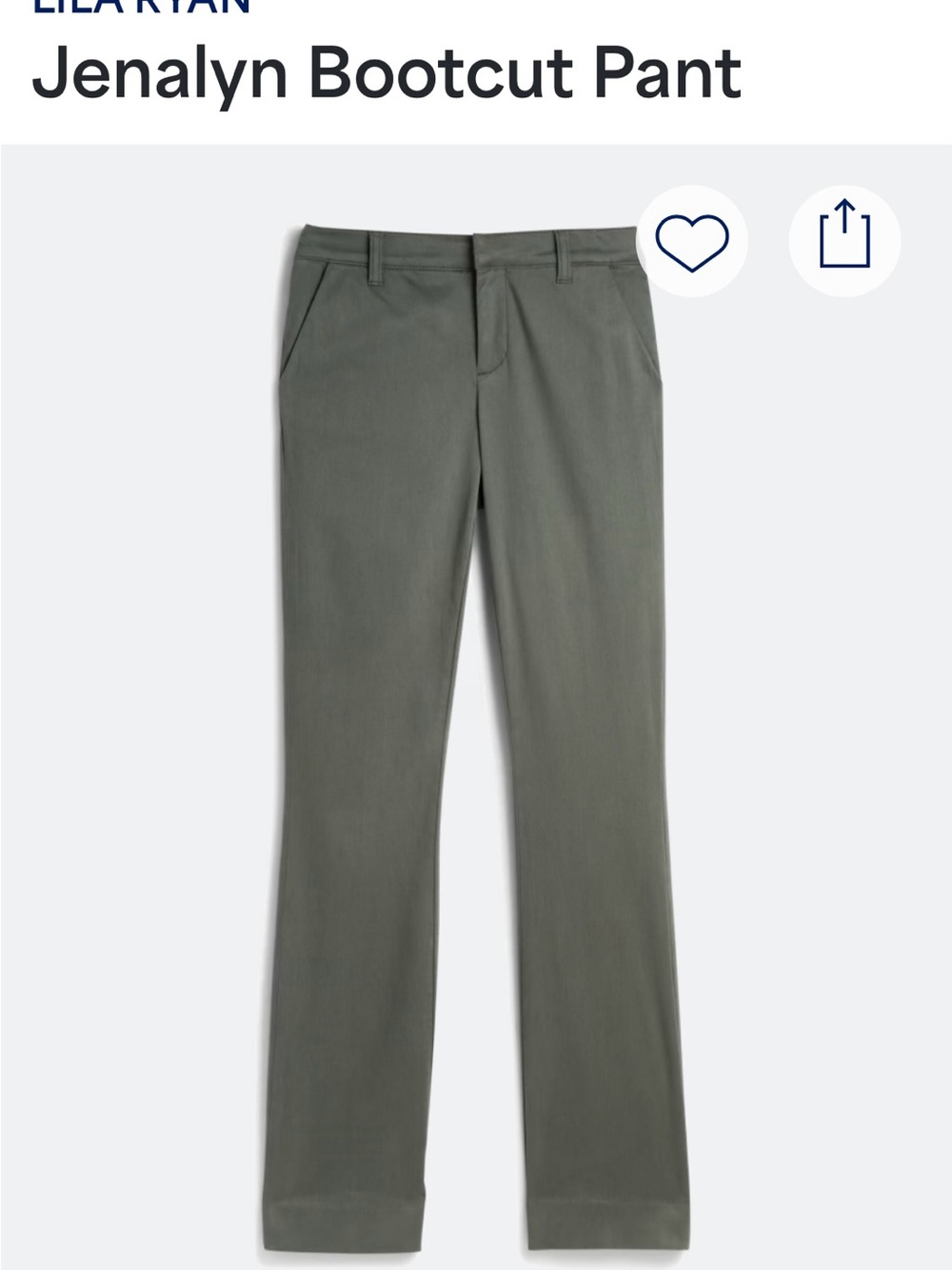 LILA RYAN Jenalyn Bootcut Pant - Olive